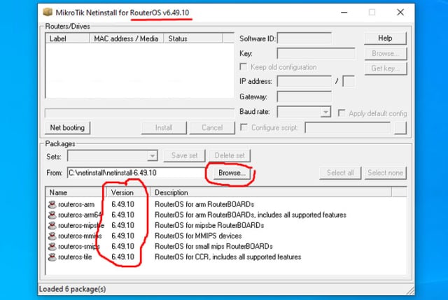 Ремонт микротик. Netinstall настройка программы.